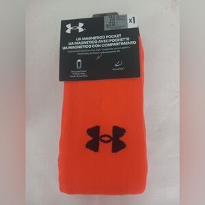 Under Armour Orange Magnetico Pocket Soccer Socks Sz 7 - 8.5